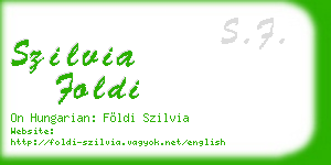 szilvia foldi business card