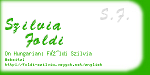 szilvia foldi business card